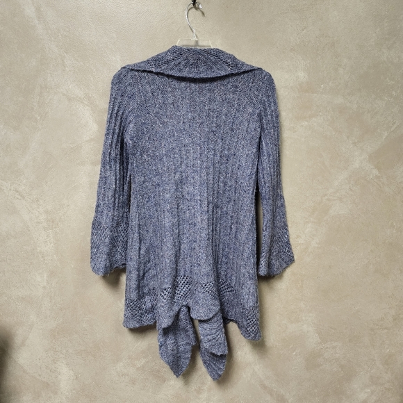 Sarah Spencer Asymmetrical Tie Front Bell Cuff Cardigan Size M - Picture 5 of 12